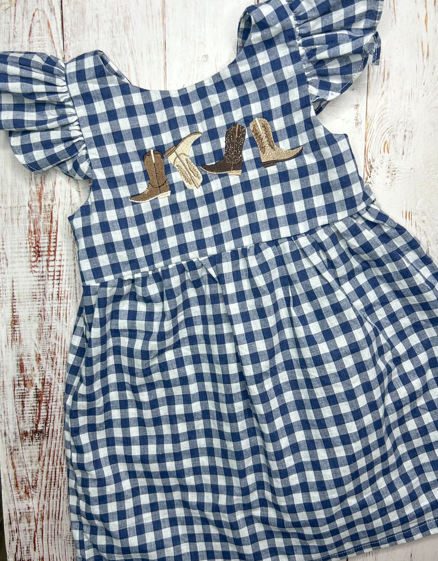 Cowgirl Boots Gingham Dress