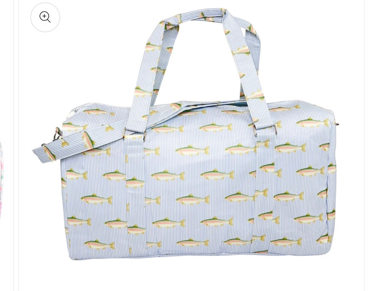 Nylon Monogrammed Weekender Bag