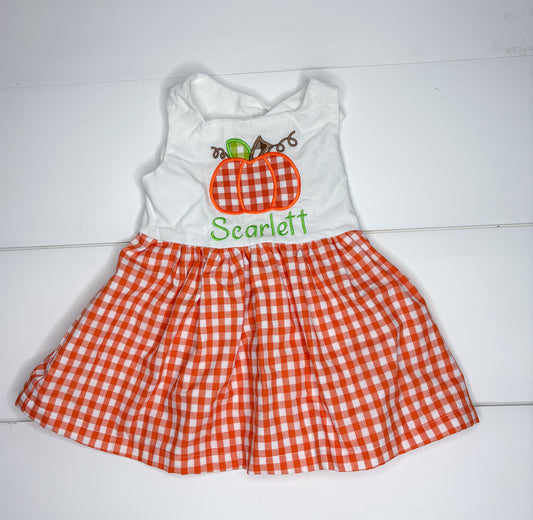 Scarlett Pumpkin Dress 3-6M