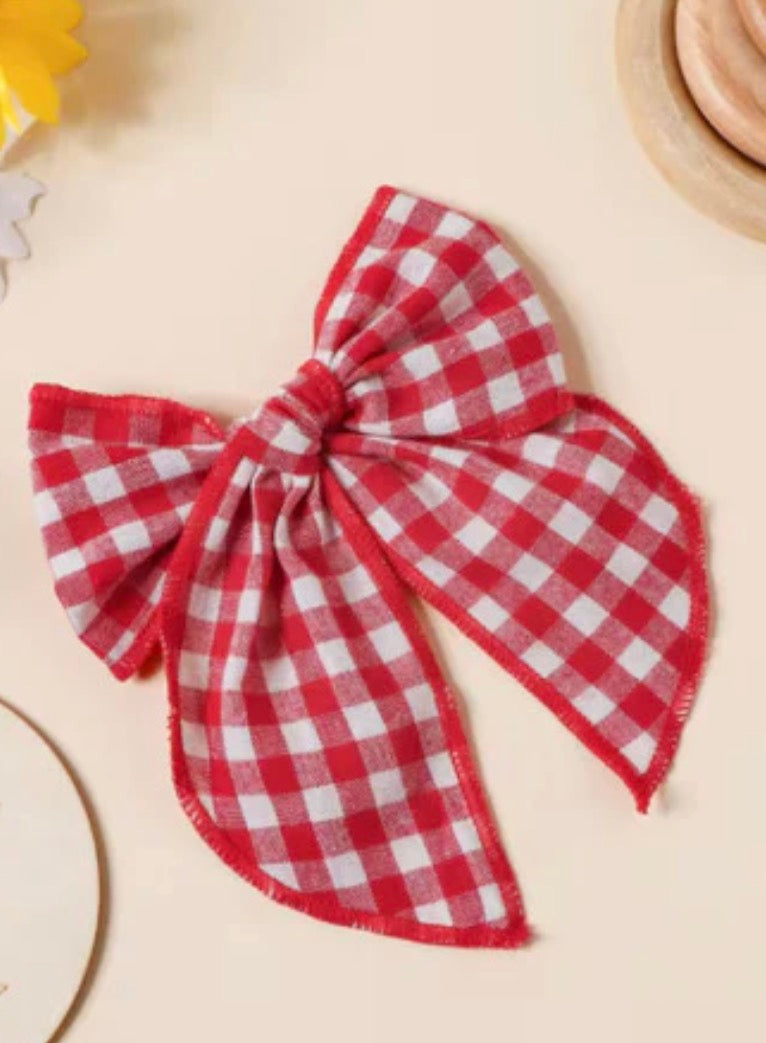 Red Gingham Bow