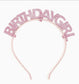 Pink Happy Birthday Headband