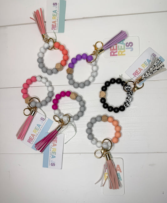 Silicone Beaded Keyring