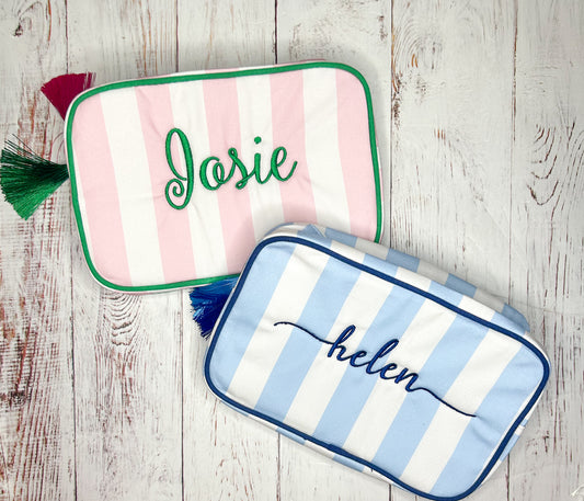 Striped Cosmetic Bags