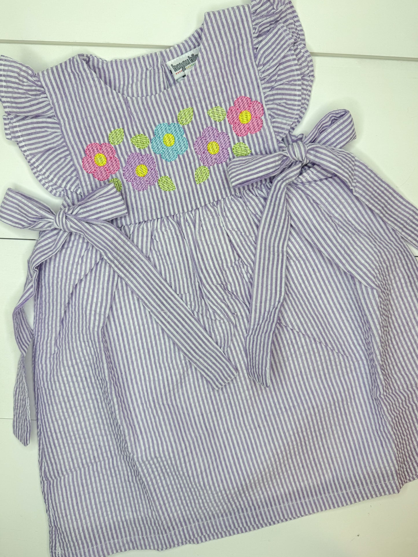 Flowers Seersucker Dress