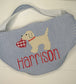 Harrison Navy Seersucker Valentine Basket with Puppy Design- Imperfect