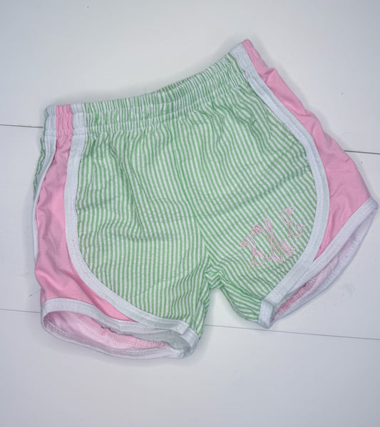 bHe Green Seersucker Running Shorts 12M- Imperfect