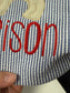 Harrison Navy Seersucker Valentine Basket with Puppy Design- Imperfect