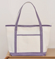 Monogrammed Gingham Canvas Tote Bag