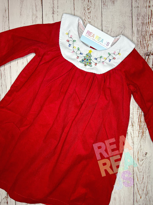 Corduroy Christmas Tree Dress