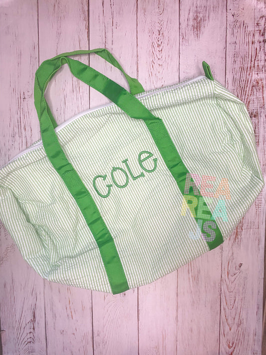 Seersucker Duffle Bag