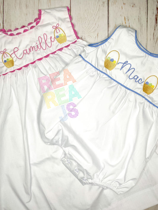 Easter Basket Dress or Bubble