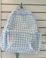 Monogrammed Gingham Nylon Backpack