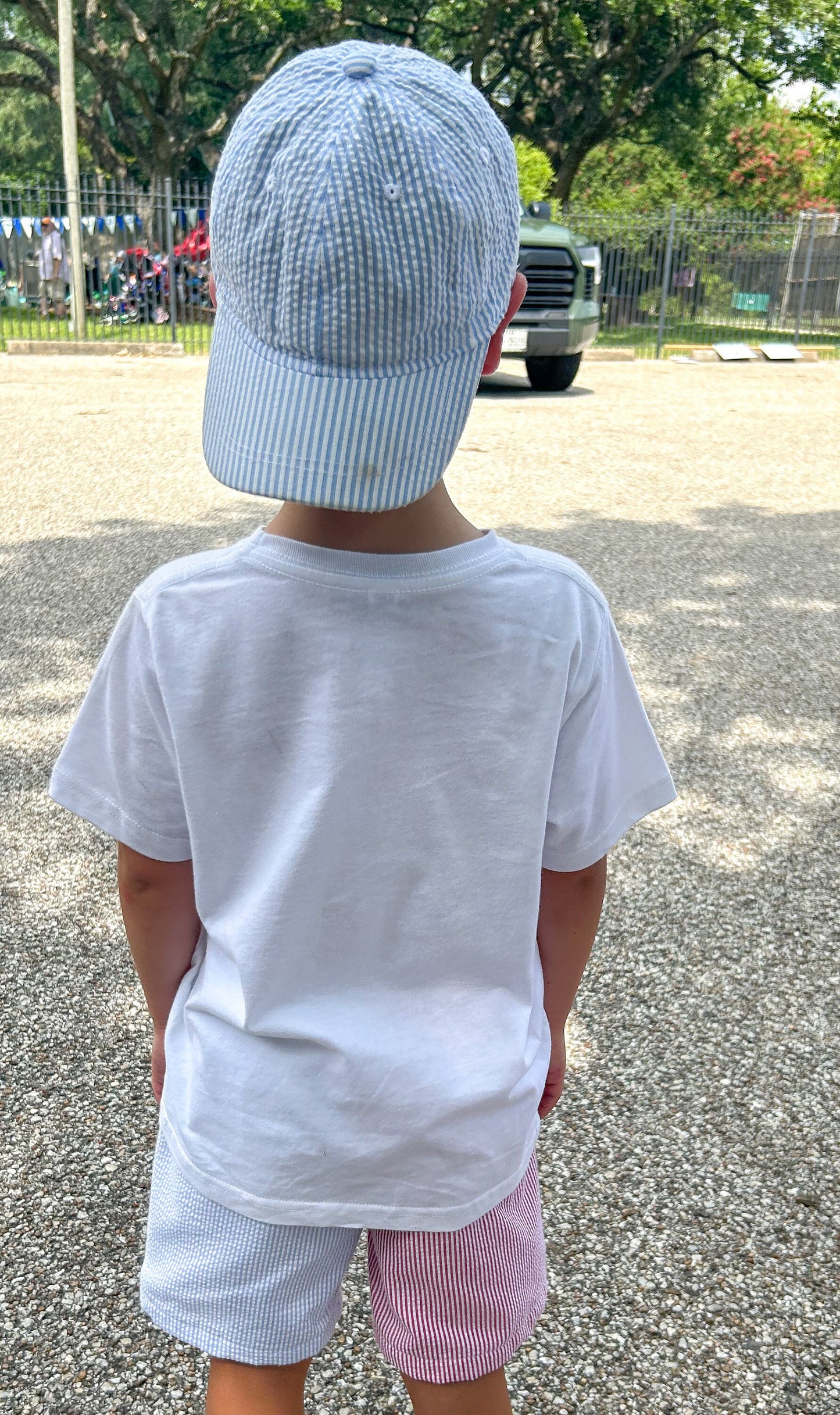 Monogrammed Seersucker Kids Hat