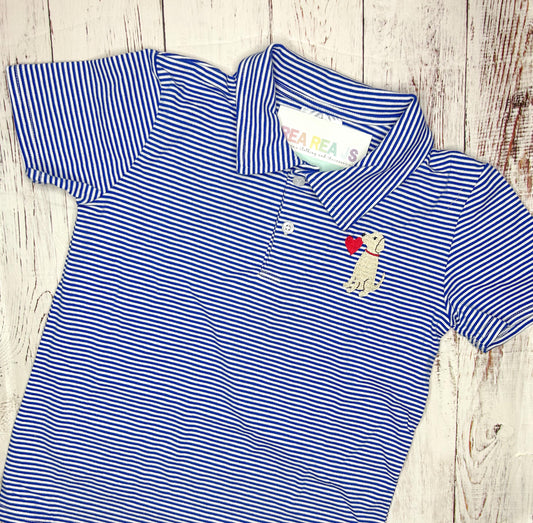 Striped Puppy Love Polo Shirt