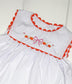 Pumpkin Floral Embroidered Dress or Bubble