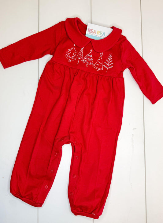Christmas Tree Cluster Romper