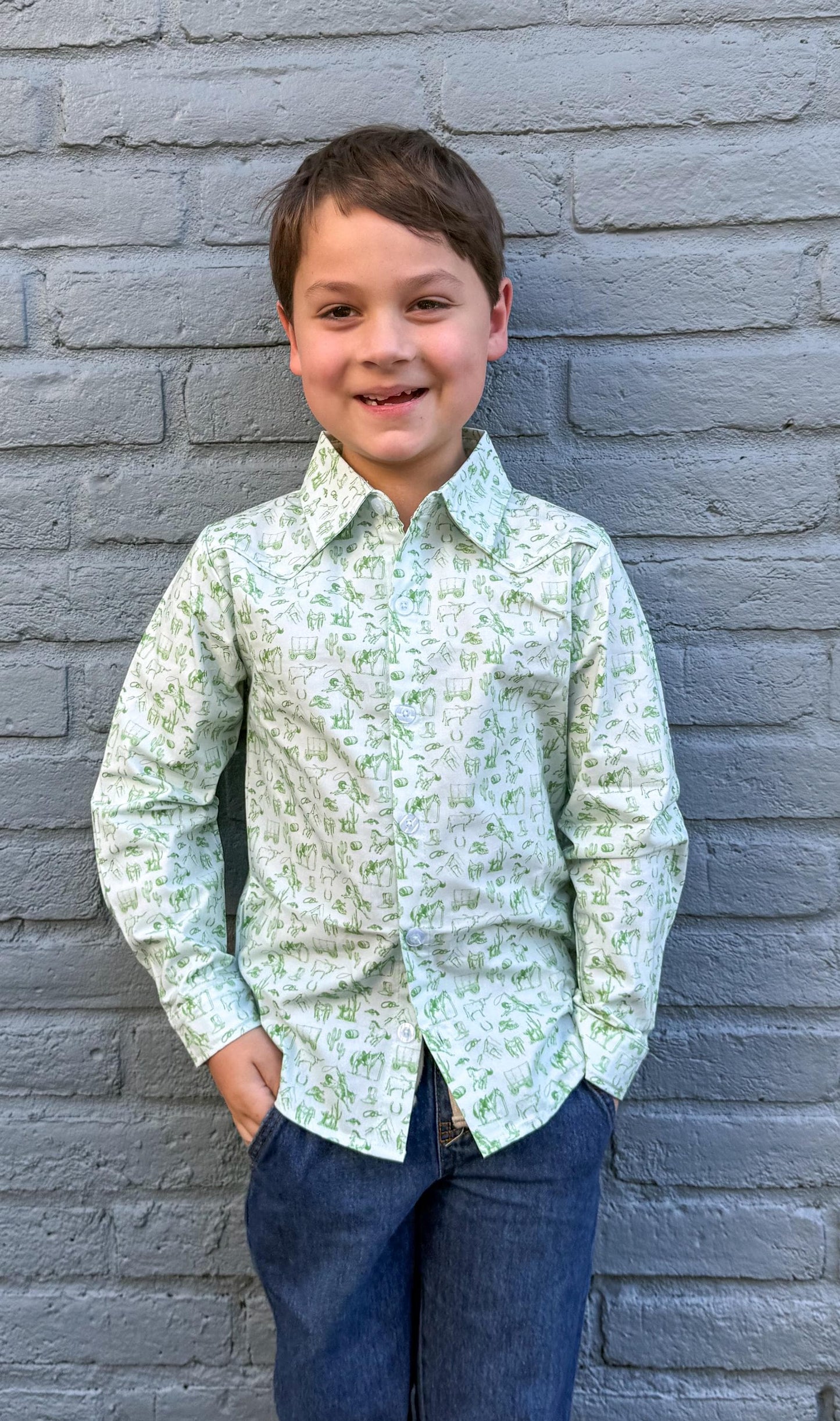 Rodeo Toile Button Down