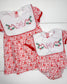 Candy Cane and Bow Dress or Bubble