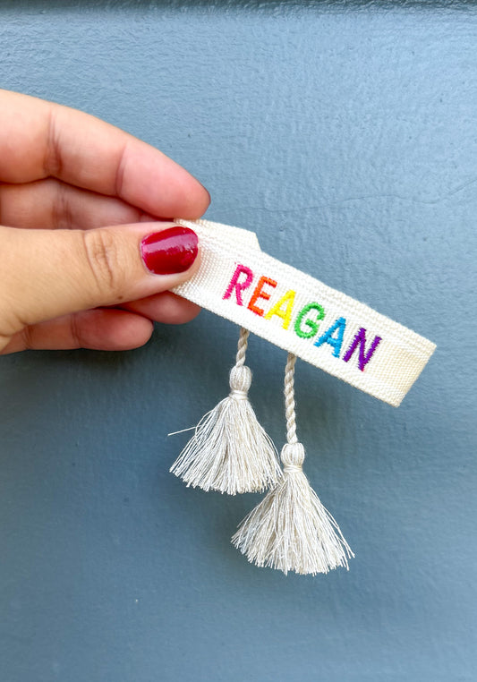 Monogrammed Tassel Bracelet