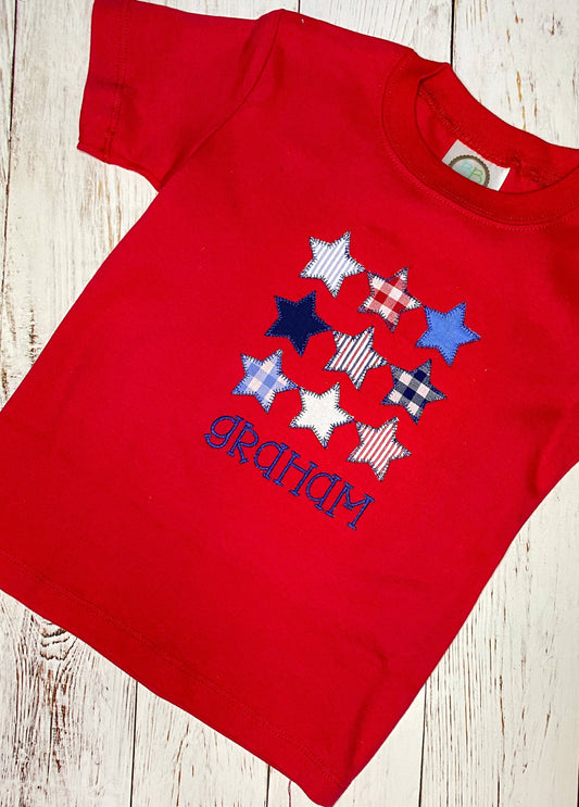 Patriotic USA Stars Top