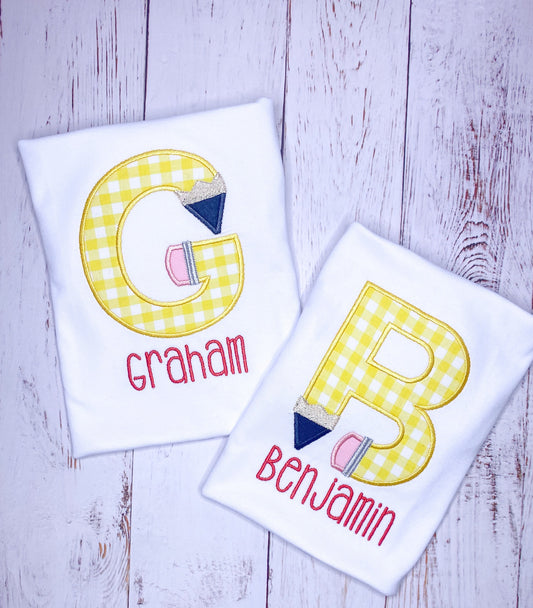 Pencil Initial Shirt
